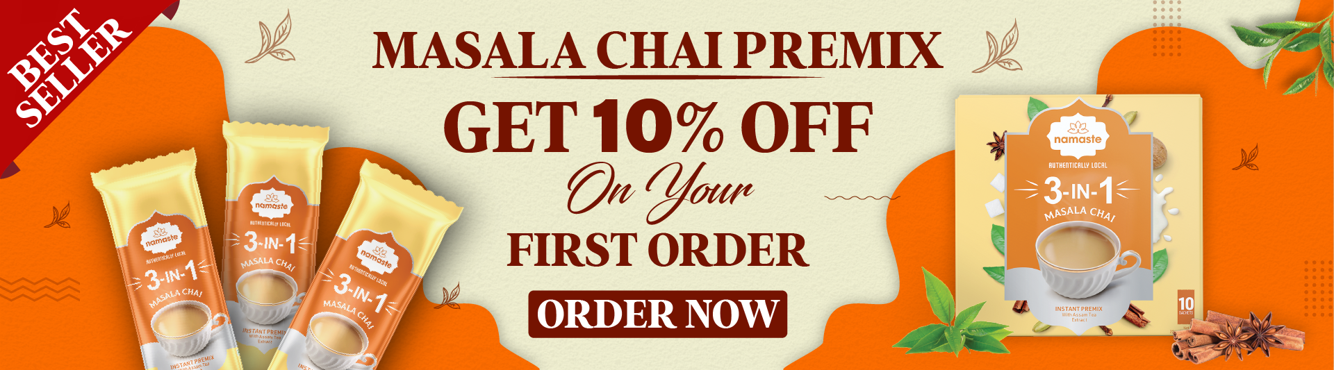 Best Seller  Banner Masala chai 