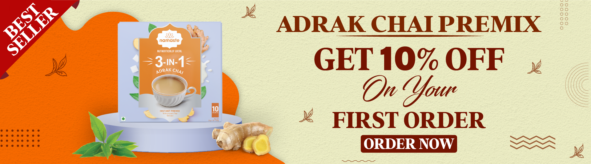 Best Seller Banner Adrak chai 