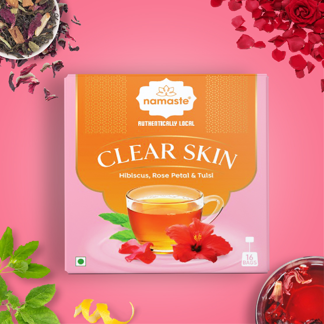 Clear Skin (Hibiscus, Rose Petal & Tulsi)