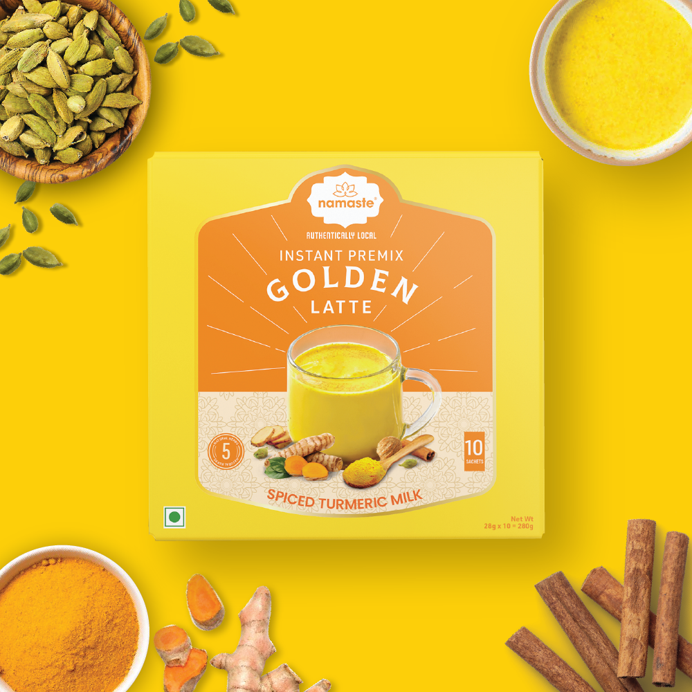 Golden Latte-Spiced Turmeric Milk (28g X 10 Sachets)